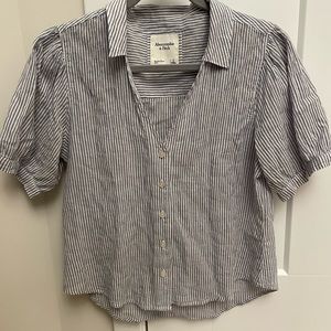 Abercrombie Button Up V-Neck T-Shirt